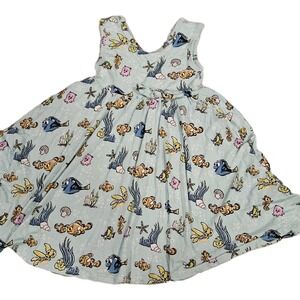 Little Sleepies DISNEY OG FINDING NEMO Twirl Dress Bamboo Blue Dory Marlin Sz 5